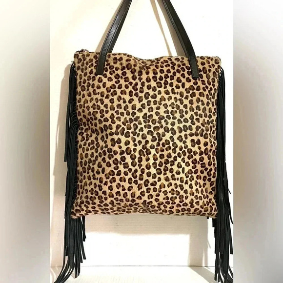 Derestivo leopard hide hobo handbag - Picture 1 of 8